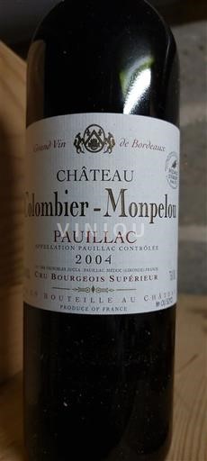 Бордо Пойяк Cru Bourgeois Château Colombier-Monpelou 2004