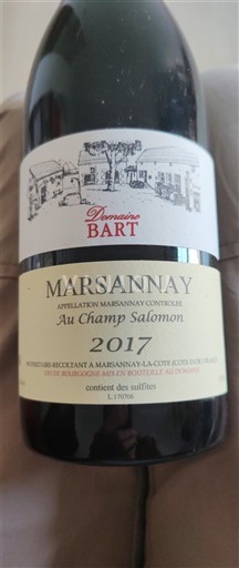 Bourgondië Marsannay Domaine Bart Au Champ Salomon 2017