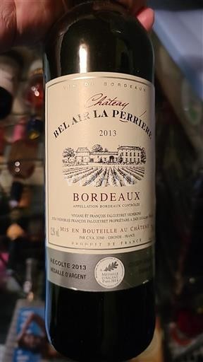 Bordeaux Château Bel Air La Perriere 2013