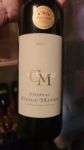 Bordeaux Bordeaux Supérieur Château Conge-Manet 2011