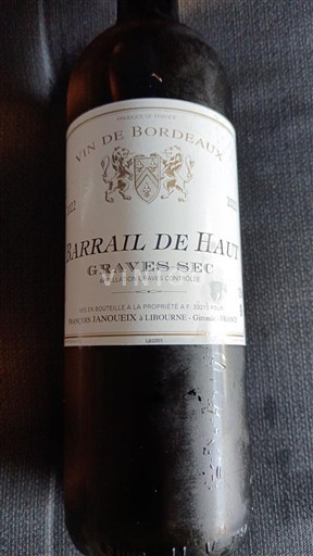 Bordeaux Graves Barrail de Haut 2022