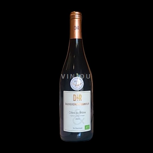 Vin Rouge sec Dauvergne et Ranvier 2024 France Vallée du Rhône Côtes-du-rhône AOC bio