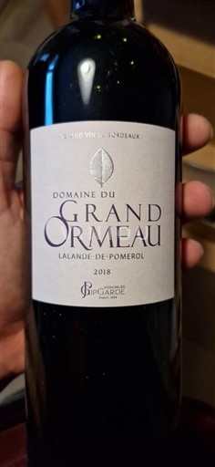 Bordeaux Lalande-de-Pomerol Domaine Grand Ormeau 2018