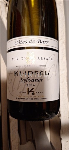 Elzas Alsace Grand Cru Klipfel Sylvaner 2016