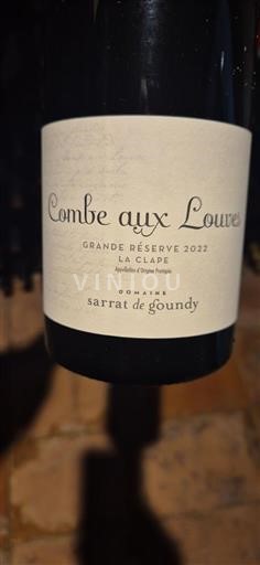 Languedoc La Clape Sarrat de Goundy Combe aux Louves Grande Réserve 2022