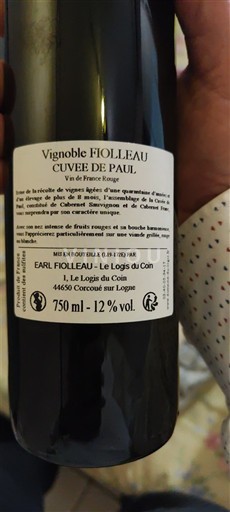 Loire-dalen Ikke specificeret Vignoble Fiolleau de Paul 2021