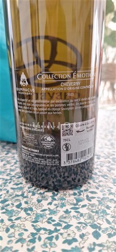 Vin Blanc sec Collection Emotions Dumnacus Vignerons 2023 France Vallée de la Loire Cheverny AOC
