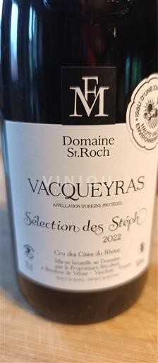 Rhônetal Vacqueyras Domaine St Roch Sélection des Steph 2022