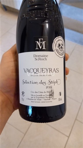Rhônen laakso Vacqueyras Domaine St Roch Sélection des Steph 2022