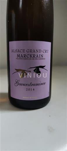 Elzas Alsace Grand Cru Grand Cru Gewurztraminer Marckrain 2014