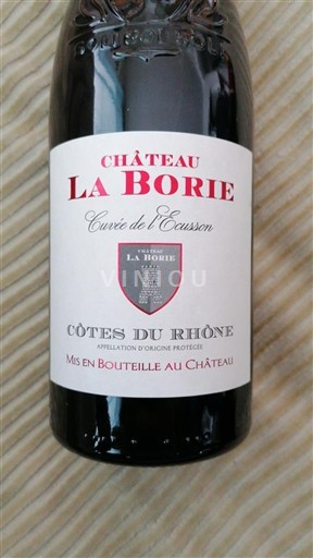 Vin Rouge sec Cuvée de l'Écuyer Château La Borie 2024 Ranska Rhônen laakso Côtes-du-rhône AOC