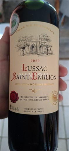 Бордо Люссак-Сент-Емільйон Lussacsaintémilion 2022
