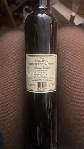 Rheinhessen Krebs-Grode Albalonga Trockenbeerenauslese 2003