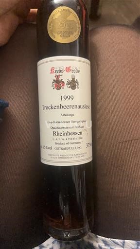 Rheinhessen Krebs-Grode Albalonga Trockenbeerenauslese 1999