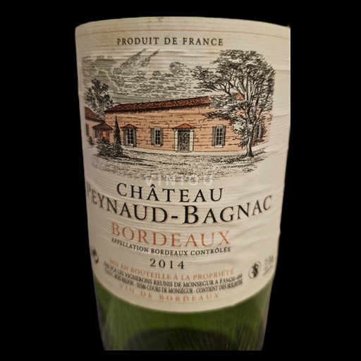 Vin Rouge sec Château Peynaud Bagnac 2014 France Bordeaux Blaye-côtes-de-bordeaux AOC