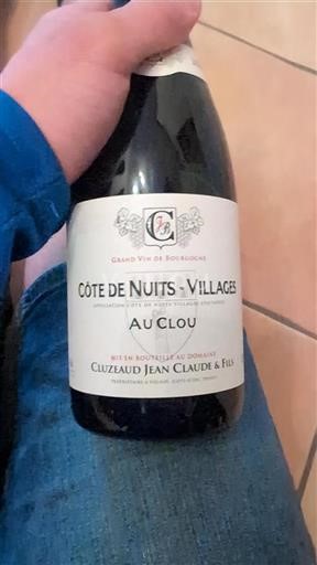Bourgondië Côte de Nuits Villages Cluzeaud Jean-Claude & Fils Au Clou 2020
