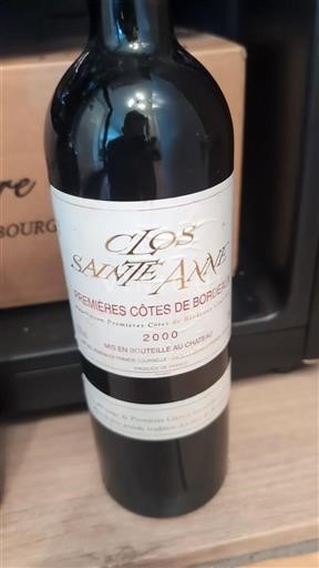 Bordeaux Premières-côtes-de-bordeaux Clos Sainte Anne 2000