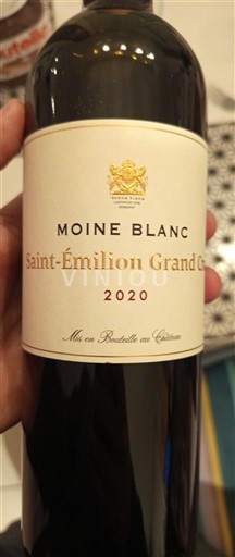Vin Rouge sec Moine Blanc 2020 France Bordeaux Saint-Émilion Grand Cru AOC