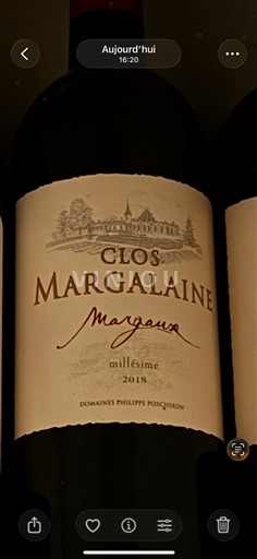 Bordeaux Margaux Clos Margalaine 2018