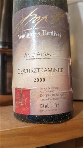 Alsace Grand Cru Dopff au Moulin Vendanges Tardives 2000
