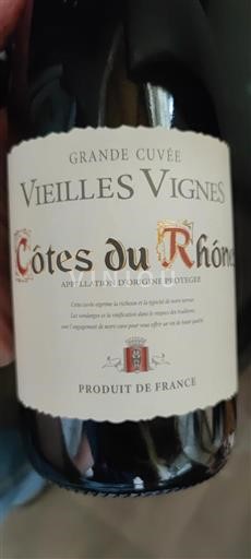 Valle del Rodano Côtes-du-Rhône Grande Cuvée Vieilles Vignes Senza annata