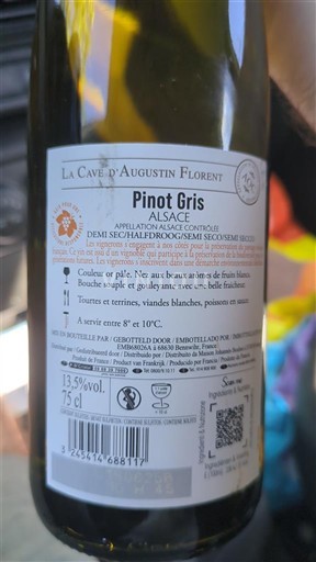 Elsass La Cave Augustin Florent Pinot Gris 2024