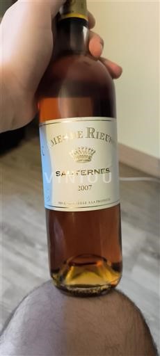 Bordeaux Sauternes Château Rieussec 2007