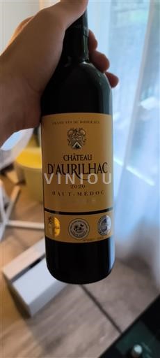 Vin Rouge sec Château Aurilhac 2020 France Bordeaux Haut-Médoc AOC