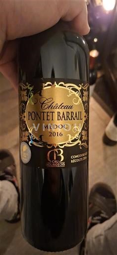 Bordeaux Médoc Cru Bourgeois Château Pontet Barrail 2016