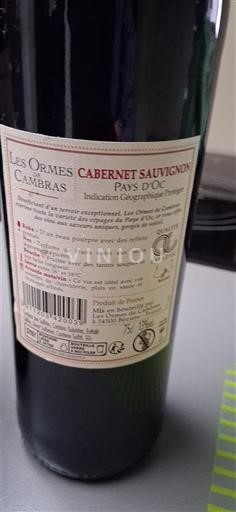 Languedoc-Roussillon Pays d'Oc Les Ormes de Cambras Cabernet Sauvignon 2021