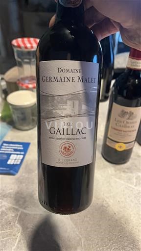 Sudoeste Gaillac Domaine Germaine Malet 2022