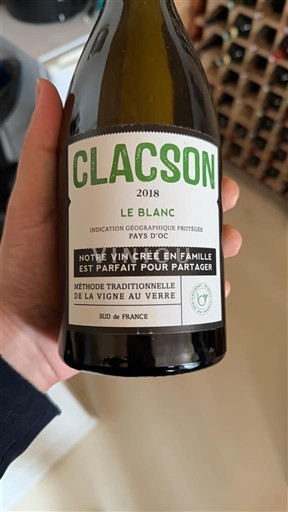 Languedoc-Roussillon Pays d'Oc Clacson Le Blanc 2018