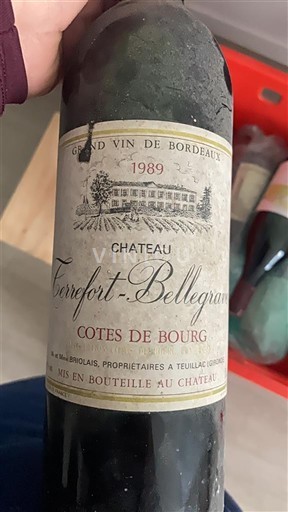 Bordeaux Côtes-de-Bourg Château Torrefort-Bellegrave 1989