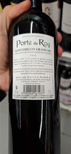 Burdeos Saint-Émilion Gran Cru Grand Cru Porte du Roy 2022