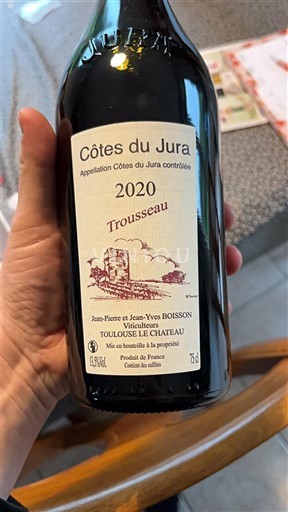 Jura Côtes-du-jura Château TOULOUSE LE Trousseau 2020