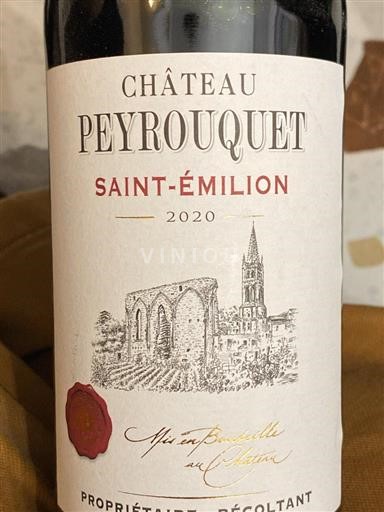 Bordeaux Saint-Émilion Château Peyrouquet 2020