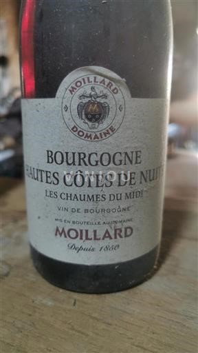 Vin Rouge sec Les Chaumes du Midi Moillard 2014 France Bourgogne Hautes Côtes de nuits AOC Grand Cru