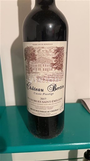 Bordeaux Saint-Georges-Saint-Émilion Château Bertin Prestige 2017