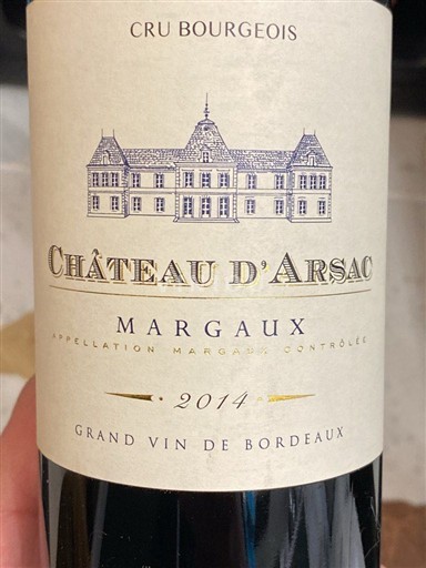 Bordeaux Margaux Château Arsac 2014