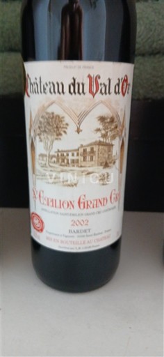 Burdeos Saint-Émilion Grand Cru Château Val Or 2002