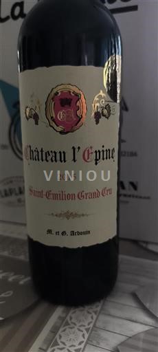 Bordeaux Saint-Émilion Grand Cru Château L'Epine 2015