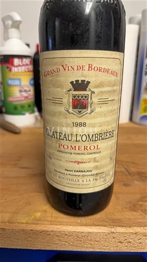 Bordeaux Pomerol Château L'Ombrière 1988