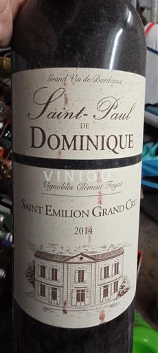 Burdeos Saint-Émilion Gran Cru Grand Cru Saint-Paul de Dominique 2014