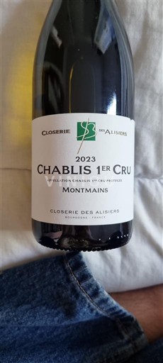 Borgoña Chablis Premier Cru Premier Cru Closerie des Alisiers Montmains 2023
