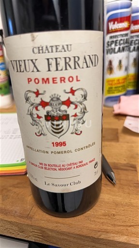 Bordeaux Pomerol Château Vieux Ferrand 1995