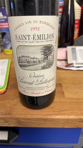 Bordeaux Saint-Émilion Château Sarrail Bellevue 1992