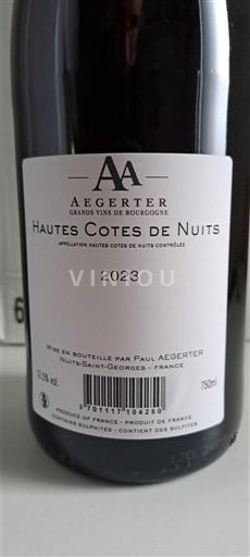 Bourgondië Hautes Côtes de Nuits Aegerter 2023