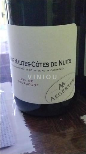 Vin Rouge sec Aegerter 2023 France Bourgogne Hautes Côtes de nuits AOC