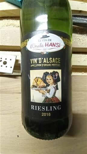 Alsace Riesling Oncle Hansi 2016