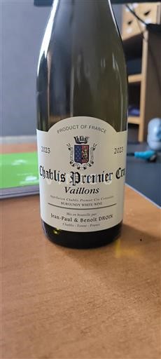 Bourgogne Chablis Premier Cru Jean-Paul & Benoît Droin Vaillons 2023